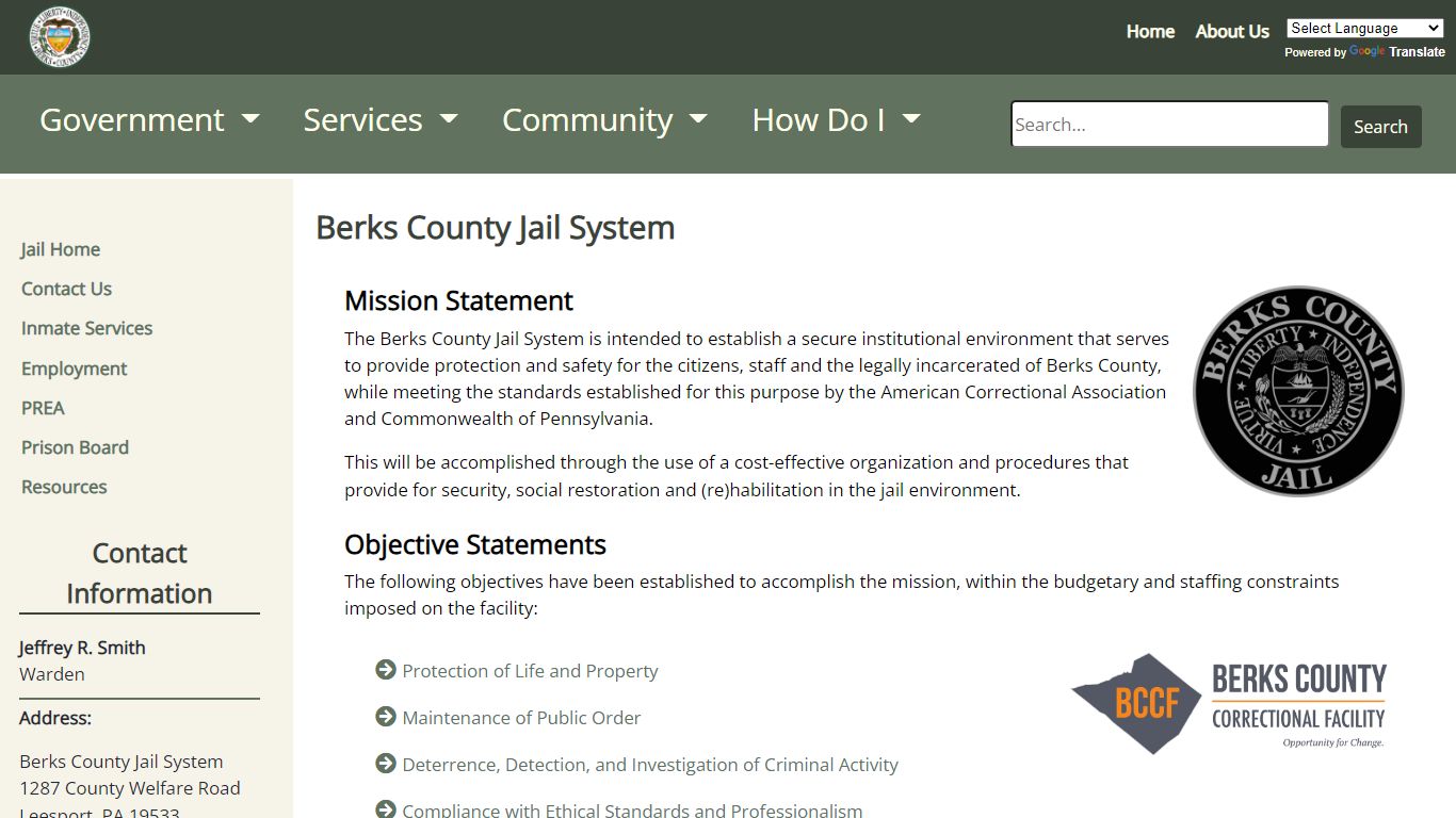 County of Berks - Jail System